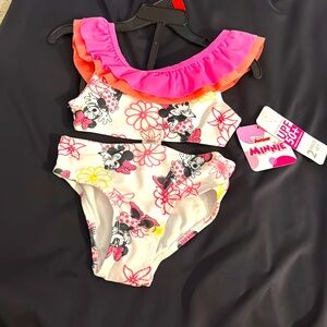 NEW Minnie Mouse Floral 2pc. Bikini Set girls 12m, 18m, 2T, 4T